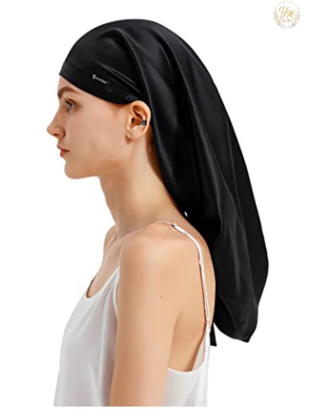 Mulberry Silk Sleep Cap - 100% 19 Momme Long Bonnet for Curly Hair, Night Cap